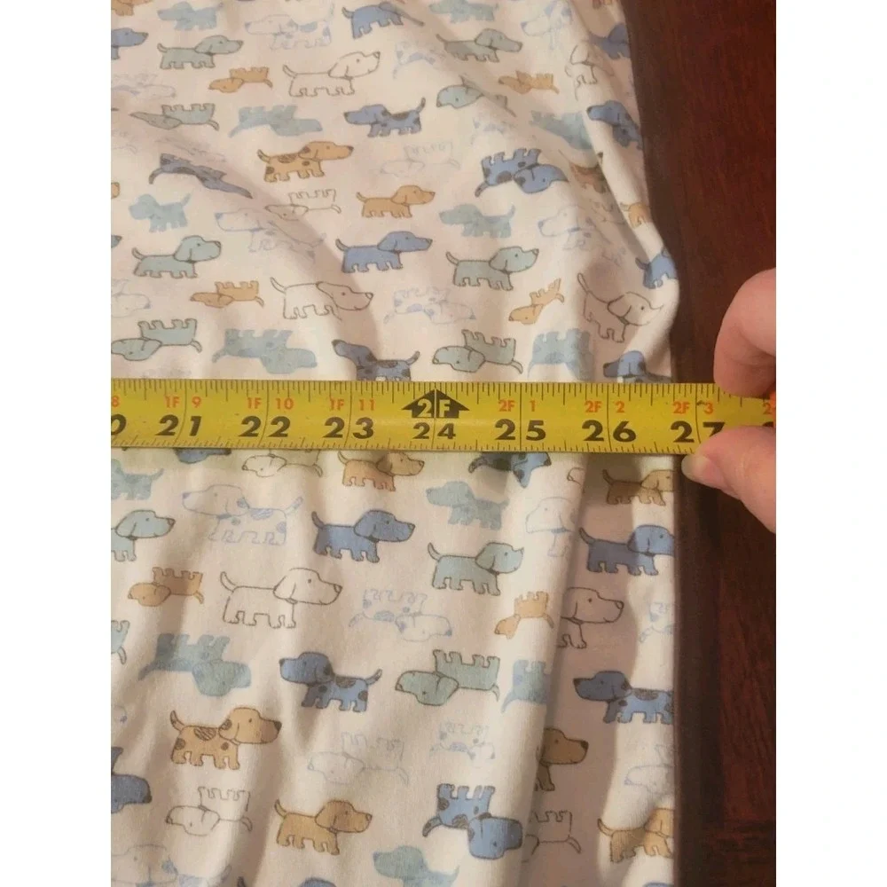 Little Me Puppy Blue/ Brown Unisex Security/ Receiving Blanket 21x27